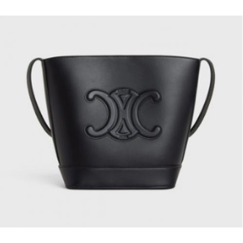 Celine GEANTĂ MICĂ CUIR TRIOMPHE DIN PIELE DE VIȚEL NETEDĂ 198243 neagră