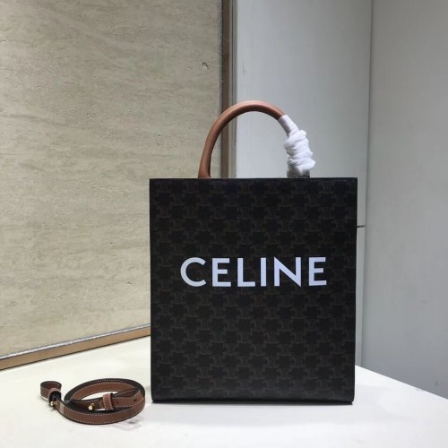 Celine GEANTĂ MICĂ CABAS VERTICAL DIN PÂNZĂ TRIOMPHE CL01542 bej