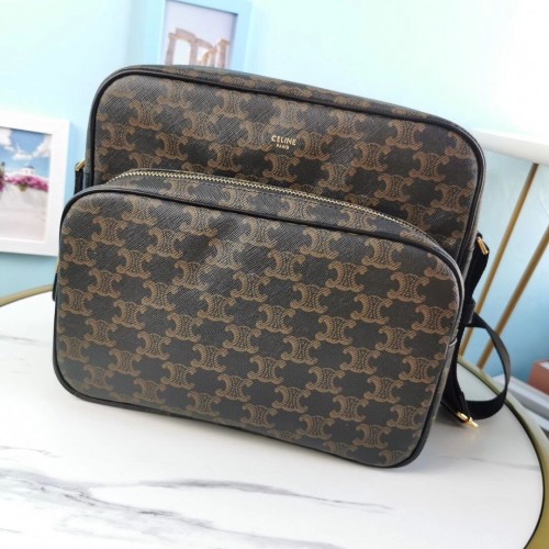 Celine GEANTĂ MICĂ CAMERA DIN PÂNZĂ TRIOMPHE CL90822 neagră