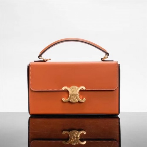 Ceașcă mică Celine SMALL CUIR TRIOMPHE din piele de vițel netedă 199992 bej