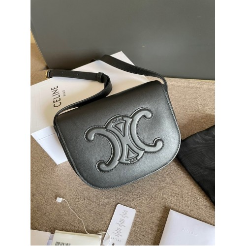 Celine GEANTĂ CLASICĂ PENTRU ADOLESCENȚI DIN PIELE DE VIȚEL 199292 neagră