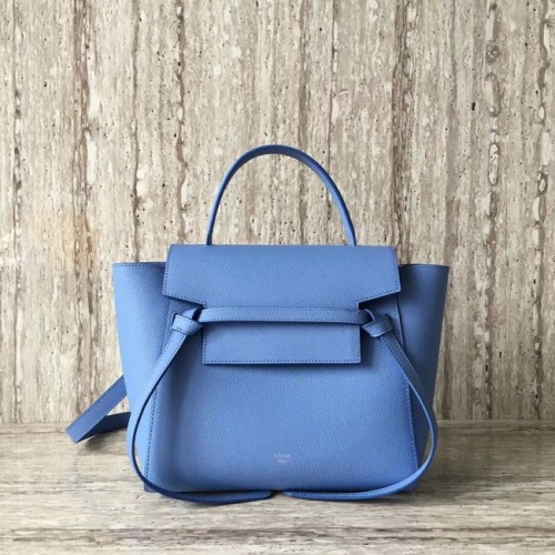 Geantă mini Celine din piele de vițel Original A98310 albastru deschis