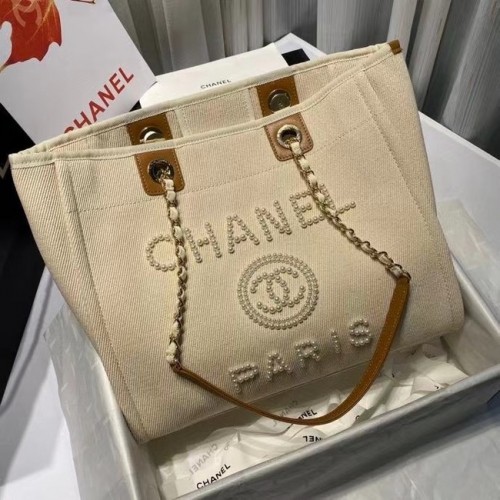Geantă de cumpărături Chanel 19SS A67001 crem