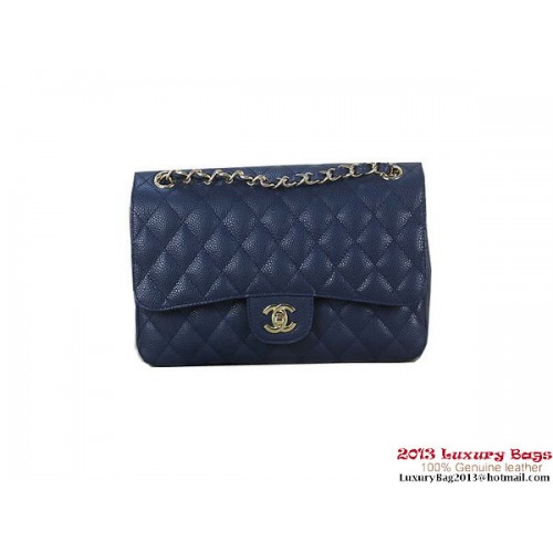 Geantă Chanel 2.55 Classic Flap, Albastru Regal, Modele Cannage Originale, Piele, Auriu