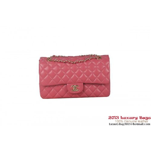 Chanel 2.55 Series A1112 Rose Original Geantă clasică cu clapă din piele, aurie
