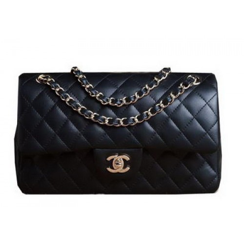 Geantă Chanel 2.55 Series Original Black Sheep Skin CHA1112 Gold
