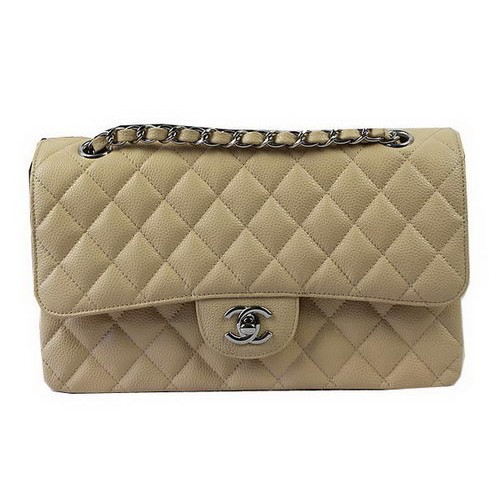 Genți Chanel Seria 2.55 Model Apricot Cannage Piele CFA1112 Argintiu