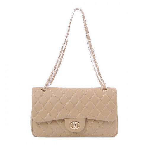 Geantă Chanel 2.55 Series Classic Flap 1112 Apricot Sheepskin Gold