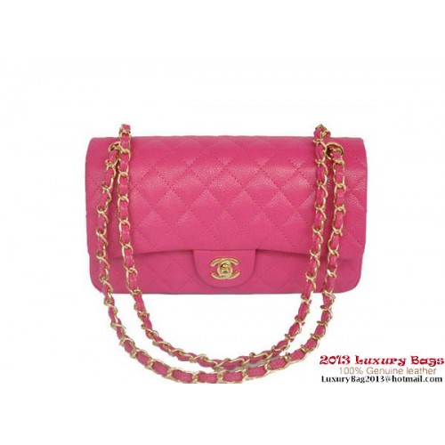 Geantă Chanel 2.55 Series Classic Flap 1112 Rose Cannage Pattern Gold