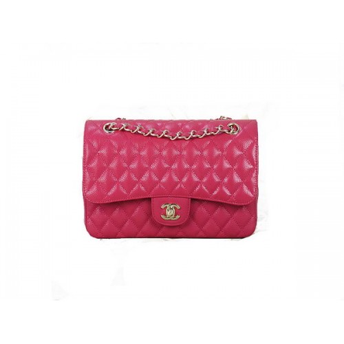 Geantă Chanel 2.55 Series Classic Flap 1112 Rose Cannage Pattern Original Leather Gold