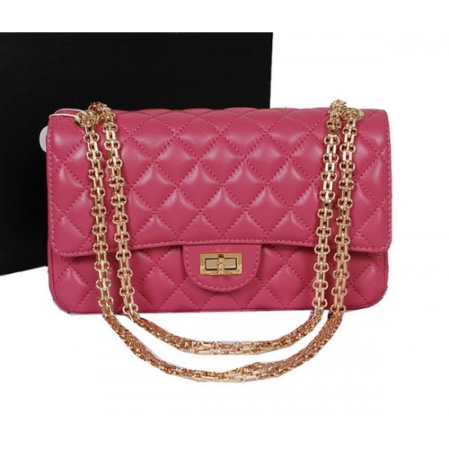 Geantă Chanel 2.55 Series Flap A226 Piele de oaie roz aurie