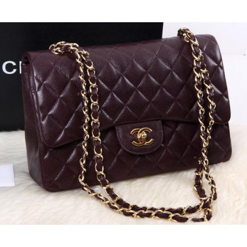 Geantă Chanel 2.55 Series Flap Bag Piele cu model Cannage Original A1112 Burgundy