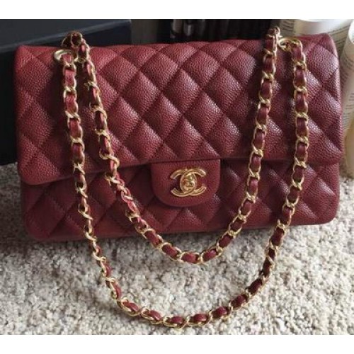 Geantă Chanel 2.55 Series Flap Leather Original Caviar A1112 Burgundy