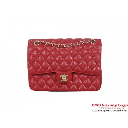 Geantă Chanel 2.55 Series Flap, roșie, modele originale Cannage, piele A1112 aurie