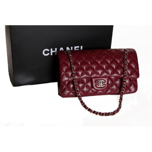 Geantă Chanel 2.55 Series Original din piele clasică cu clapă A01112 Burgundy