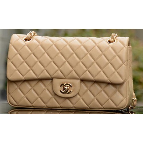 Geantă Chanel 2.55 Series Flap din piele de oaie Apricot A37586 Auriu