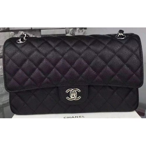 Geantă Chanel 2.55 Series Flap din piele model Cannage CF8024 Negru