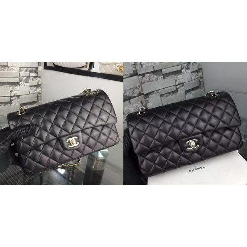 Geantă Chanel 2.55 Series Flap din piele de miel A5024 Negru
