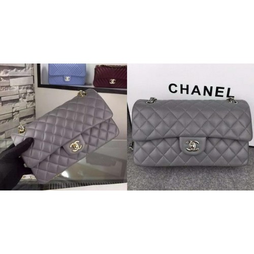 Geantă Chanel 2.55 Series Flap din piele de miel A5024 gri