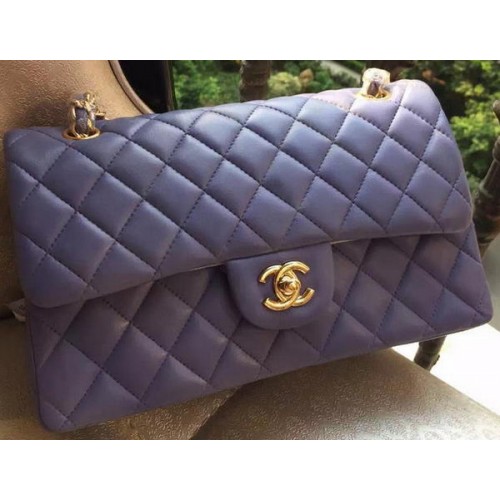 Geantă Chanel 2.55 Series Flap Lavender Piele originală A01112 Auriu