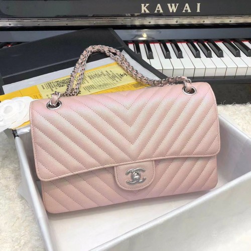 Geantă Chanel 2.55 Series Flap din piele A1112CF roz