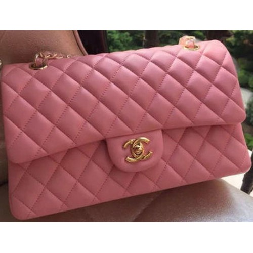 Geantă Chanel 2.55 Series Flap Pink Original Leather A01112 Gold