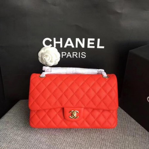 Genți Chanel seria 2.55 cu clapă, piele de căprioară originală A1112 roșii
