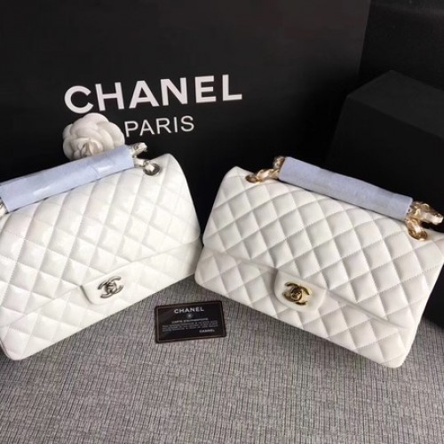 Genți Chanel 2.55 Series Flap Leather Original A1112 White