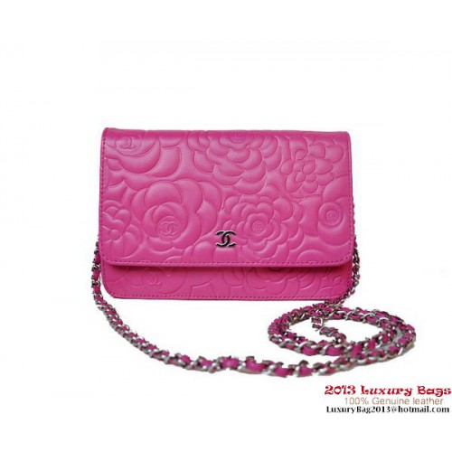 Geantă mini cu clapă Chanel A47421 Rose Lambskin din piele argintie
