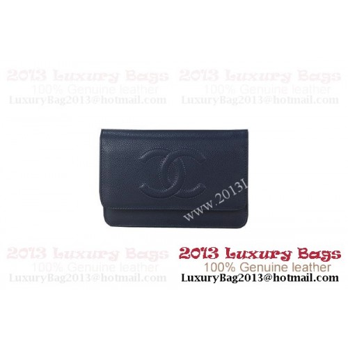 Geantă mini cu clapă Chanel A48654 Royalblue Original Cannage Patterns din piele