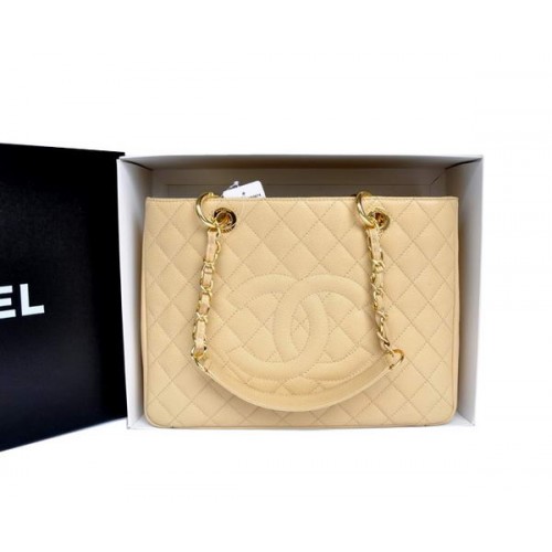 Geantă de umăr Chanel A50995 Original Caviar din piele, culoare caisă