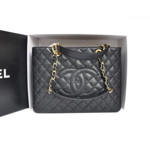Geantă de umăr Chanel A50995 Original Caviar din piele neagră