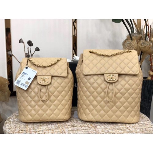 Rucsac Chanel din piele de oaie originală 83431 bej