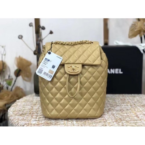Rucsac Chanel din piele de oaie originală 83431 auriu