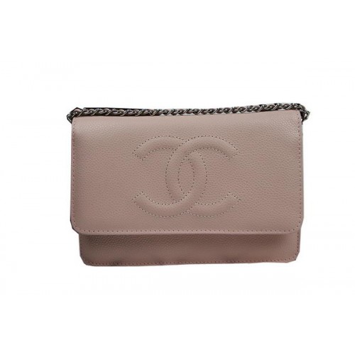 Geantă mini cu clapă Chanel CHA48654 roz cu modele originale Cannage