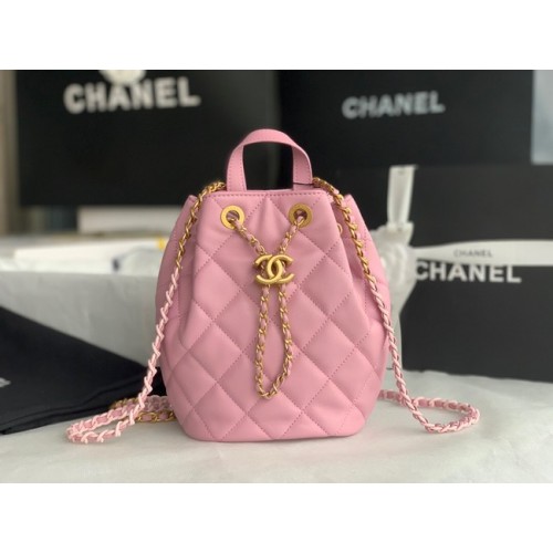 Rucsac Chanel din piele de vițel AS3211 roz