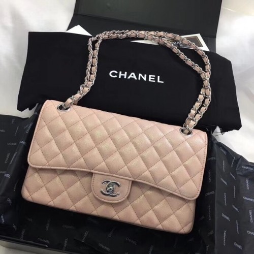 Chanel Calfskin Metal Argintiu A01112 nud