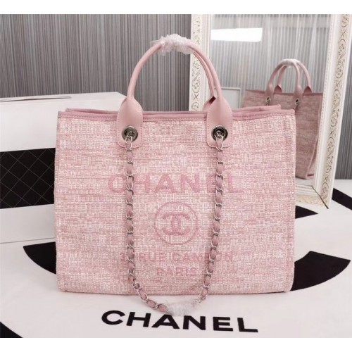 Geantă de cumpărături Chanel Canvas Tote 8099 roz