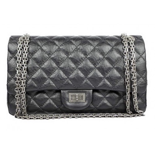 Geantă Chanel Classic Flap A37587 Piele originală Negru Argintiu