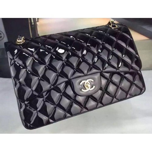 Geantă Chanel Classic Flap din piele originală CHA7212 neagră