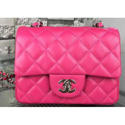 Geantă Chanel Classic Flap din piele de oaie originală A5171 Roz
