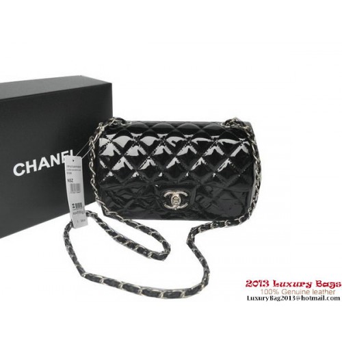 Genți Chanel Classic Flap Black Original Leather A1116 Silver