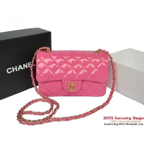Genți Chanel Classic Flap Rose Original Leather A1116 Gold