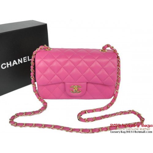 Genți Chanel Classic Flap Rose Original Sheepskin Leather A1116 Gold