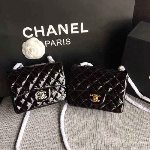 Geantă Chanel Classic Flap mini din piele originală A1115 neagră
