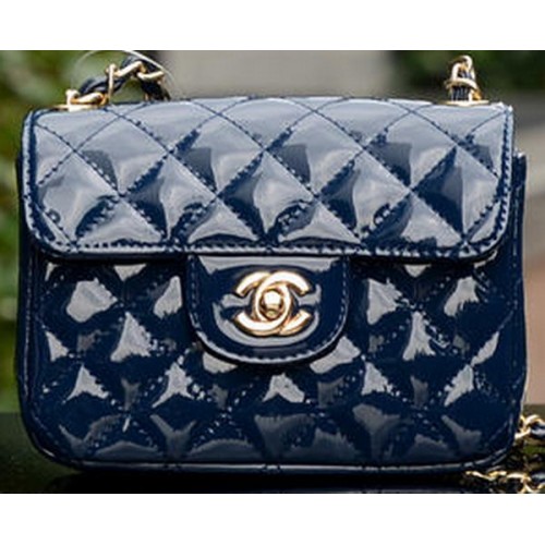 Geantă Chanel Classic MINI cu clapă Royal Leather A1115 Auriu