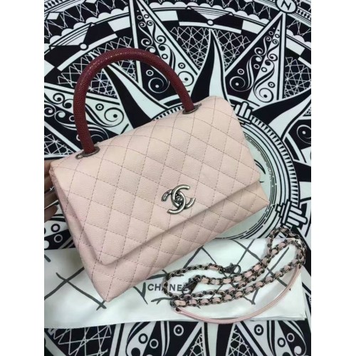Geantă Chanel Classic Top Flap din piele originală A98088 roz