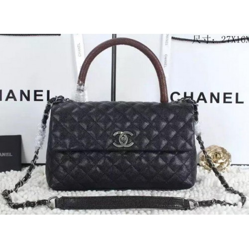Geantă Chanel Classic Top Handle Pattern Cannage A92991 Roșie