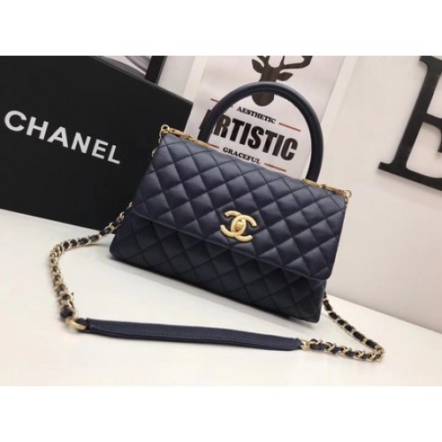 Geantă Chanel Classic cu mâner superior Royal Original din piele A92991 aurie