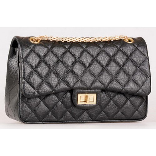 Geantă Chanel Jumbo Classic Flap neagră din piele de vițel A28668 aurie